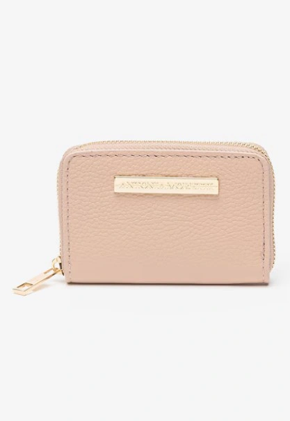 Portofele - Portofel dama din piele naturala Antonia Moretti AM1573, Roz prafuit, Bagsy