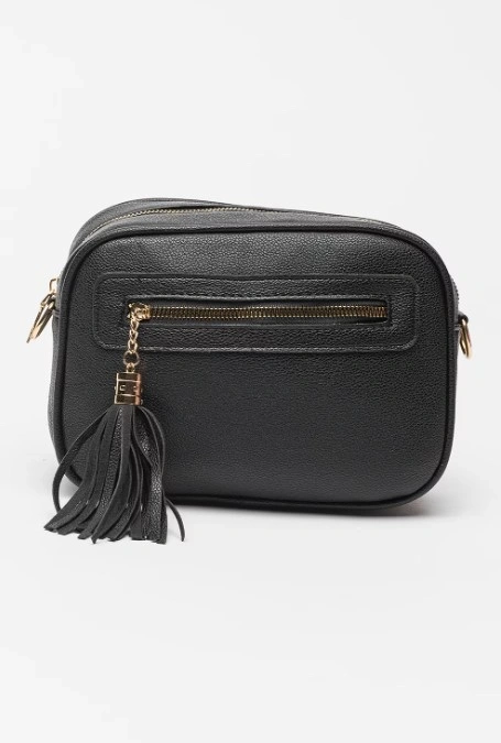 Genti de umar - Geanta de umar din piele ecologica Francesca Rossi FR6460, Negru, Bagsy