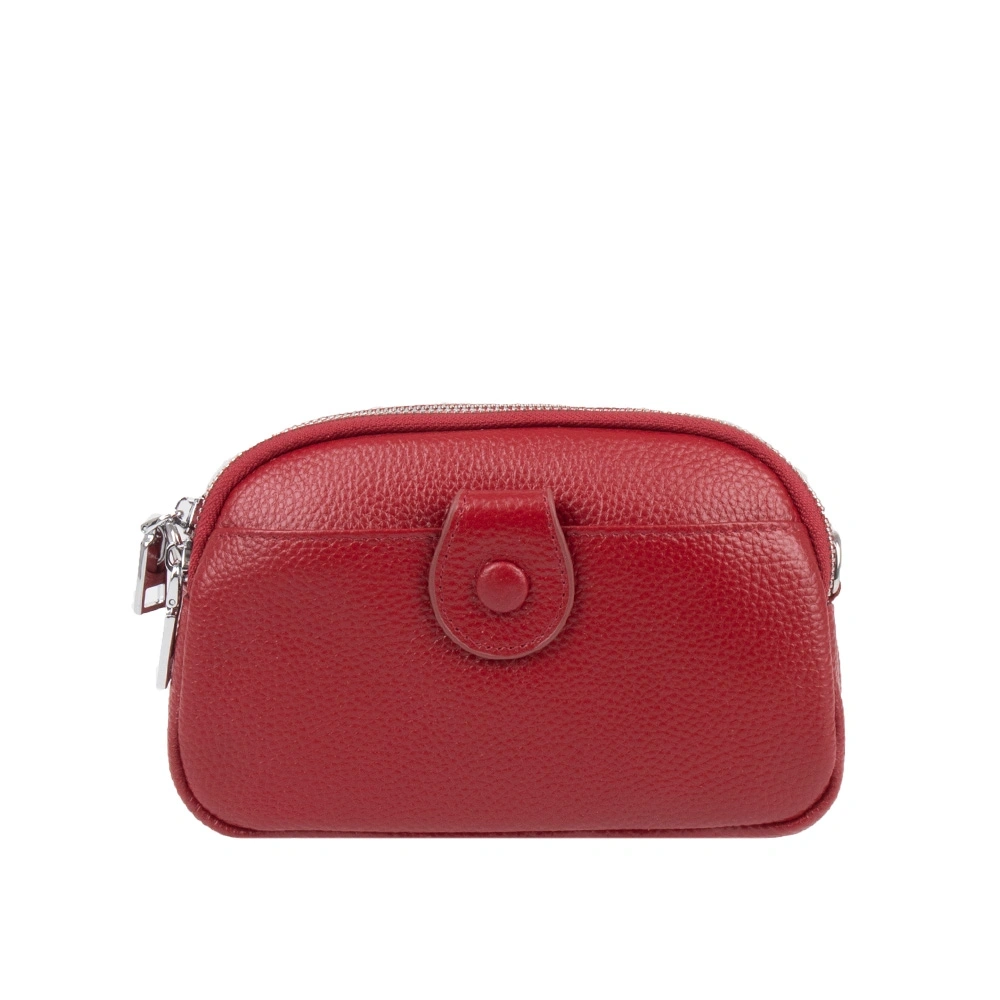 Genti de umar - Geanta de umar din piele naturala Antonia Moretti AM1689, Visiniu, Bagsy