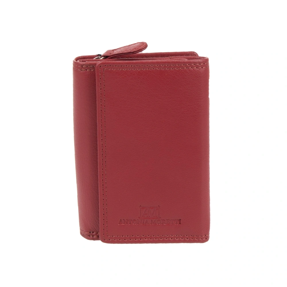 Portofele - Portofel dama din piele naturala Antonia Moretti AM1671, Rosu, Bagsy