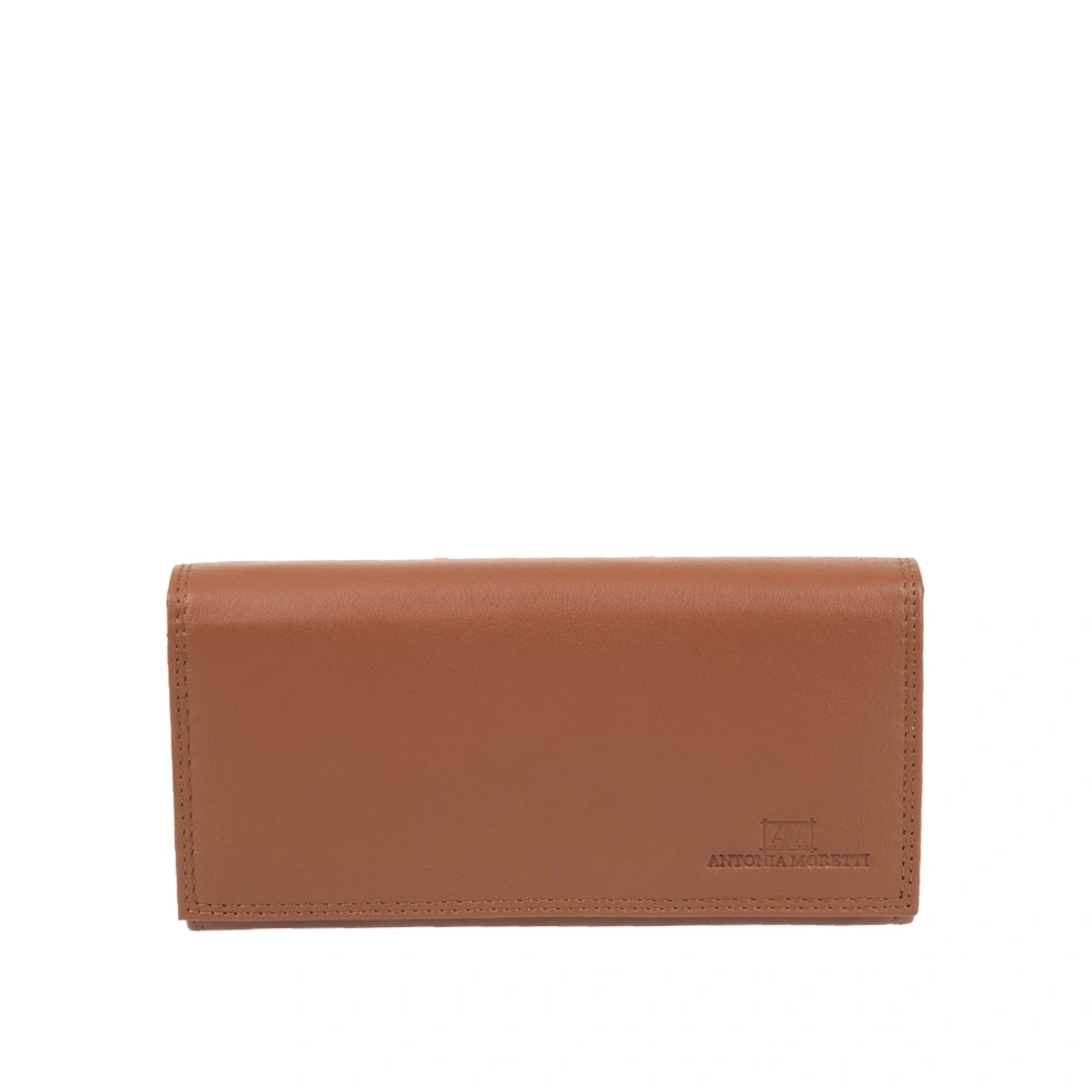 Portofele - Portofel dama din piele naturala Antonia Moretti AM1690, Cognac, Bagsy
