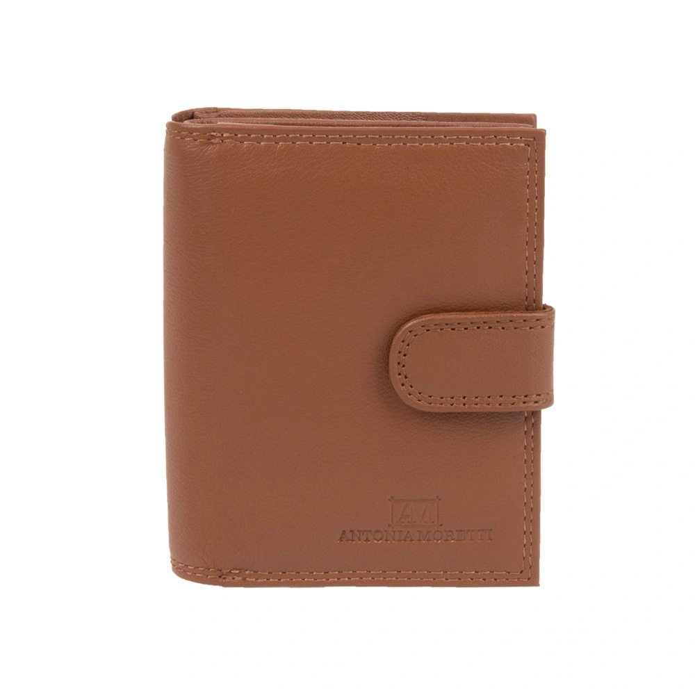 Portofele - Portofel dama din piele naturala Antonia Moretti AM1692, Cognac, Bagsy