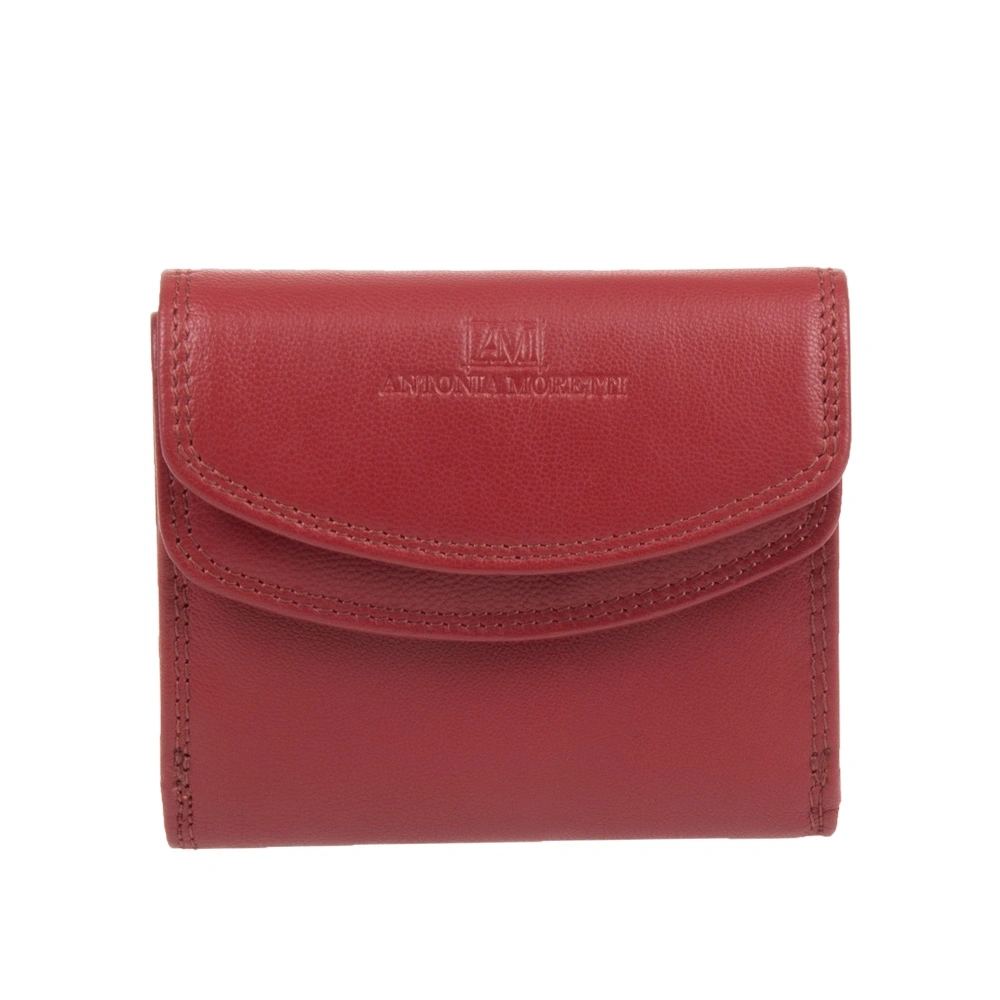 Portofele - Portofel dama din piele naturala Antonia Moretti AM1693, Rosu, Bagsy