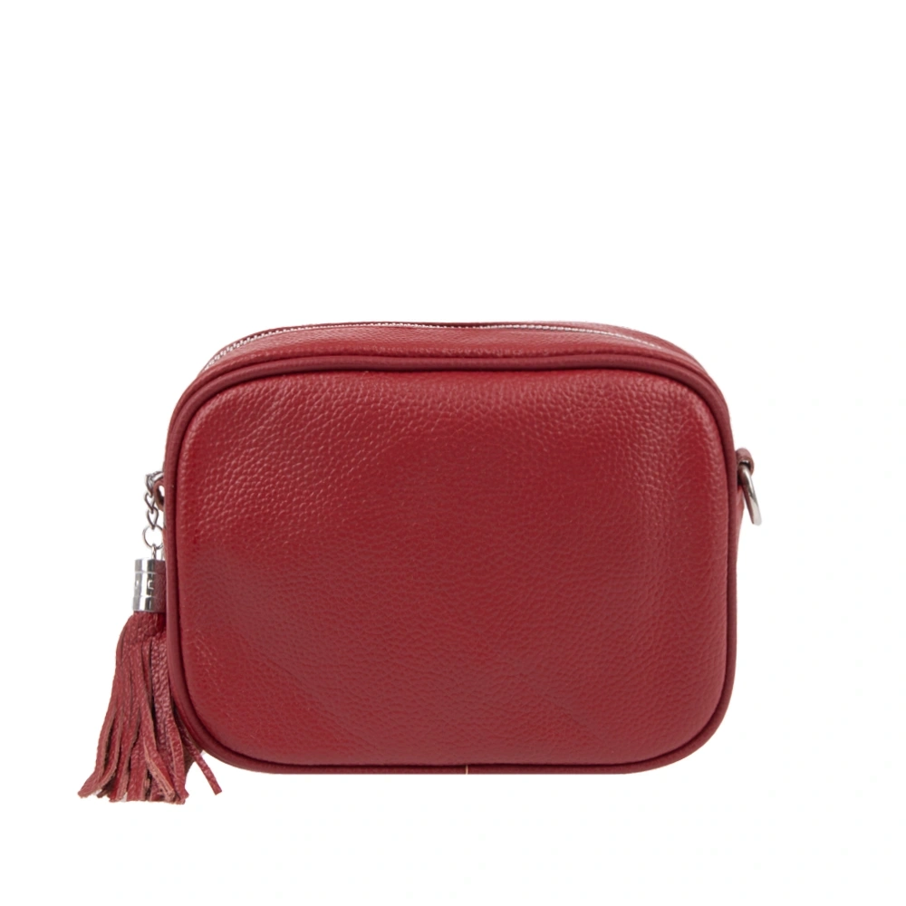 Genti de umar - Geanta de umar din piele naturala Chiara Canotti CC1707, Visiniu, Bagsy