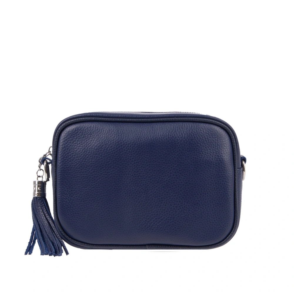 Genti de umar - Geanta de umar din piele naturala Chiara Canotti CC1707, Albastru inchis, Bagsy