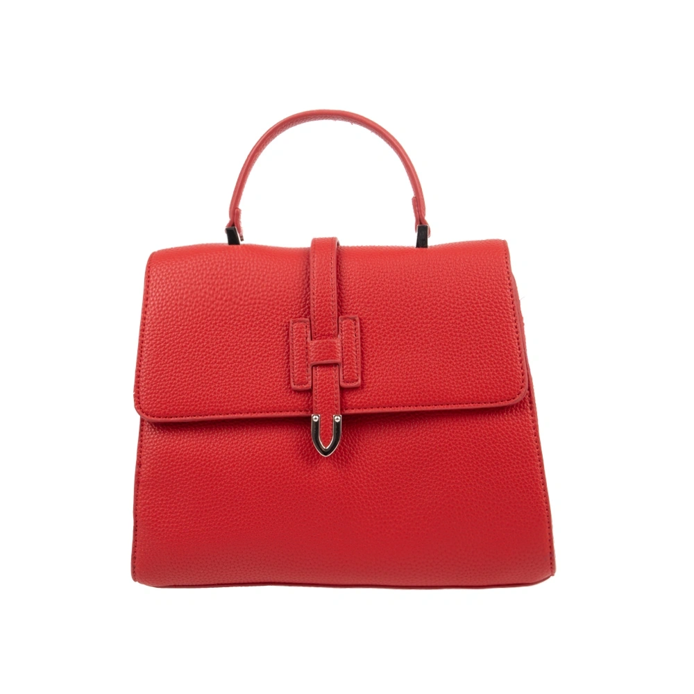 Genti de umar - Geanta de mana din piele ecologica Francesca Rossi FR6492, Rosu, Bagsy