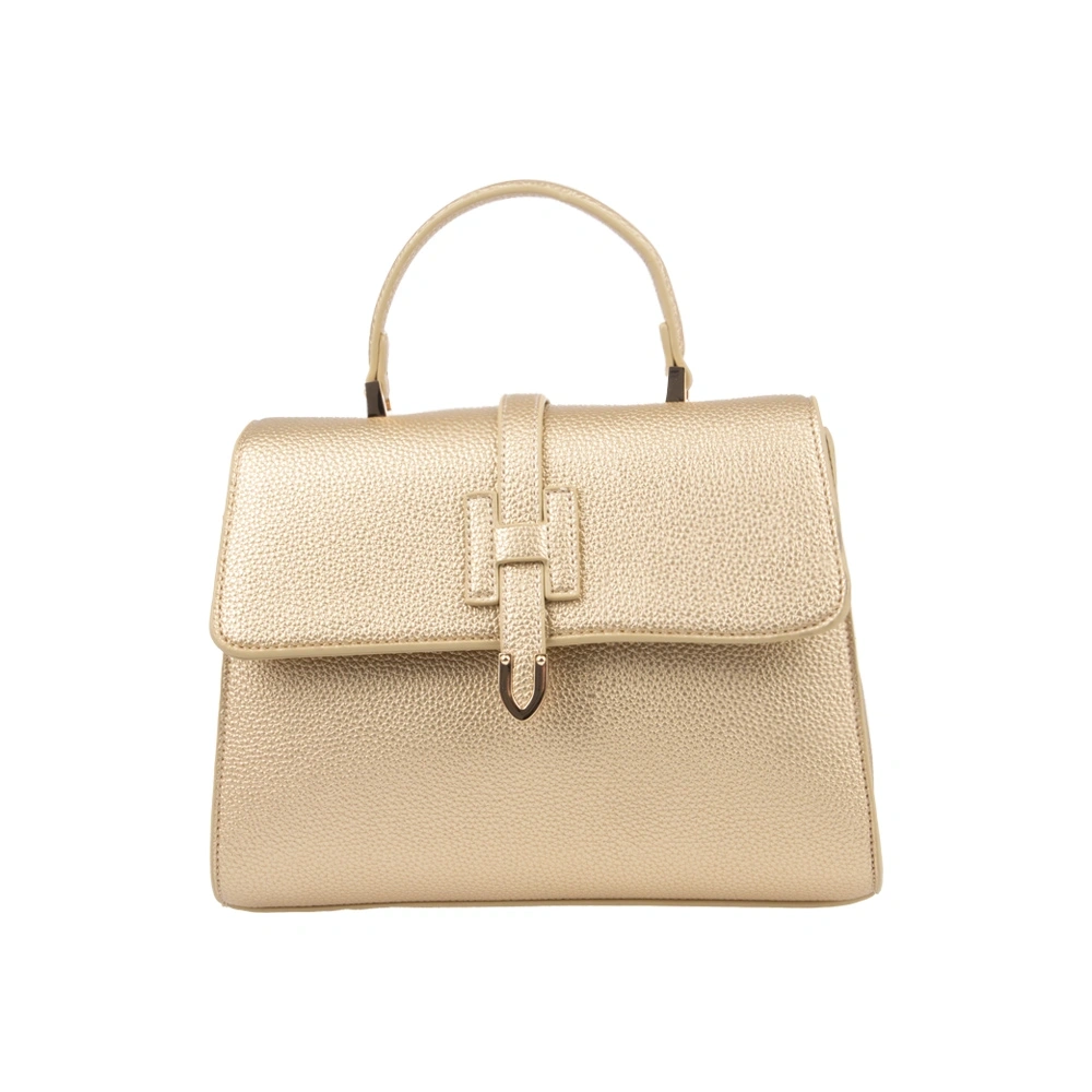 Genti de umar - Geanta de mana din piele ecologica Francesca Rossi FR6492, Auriu, Bagsy