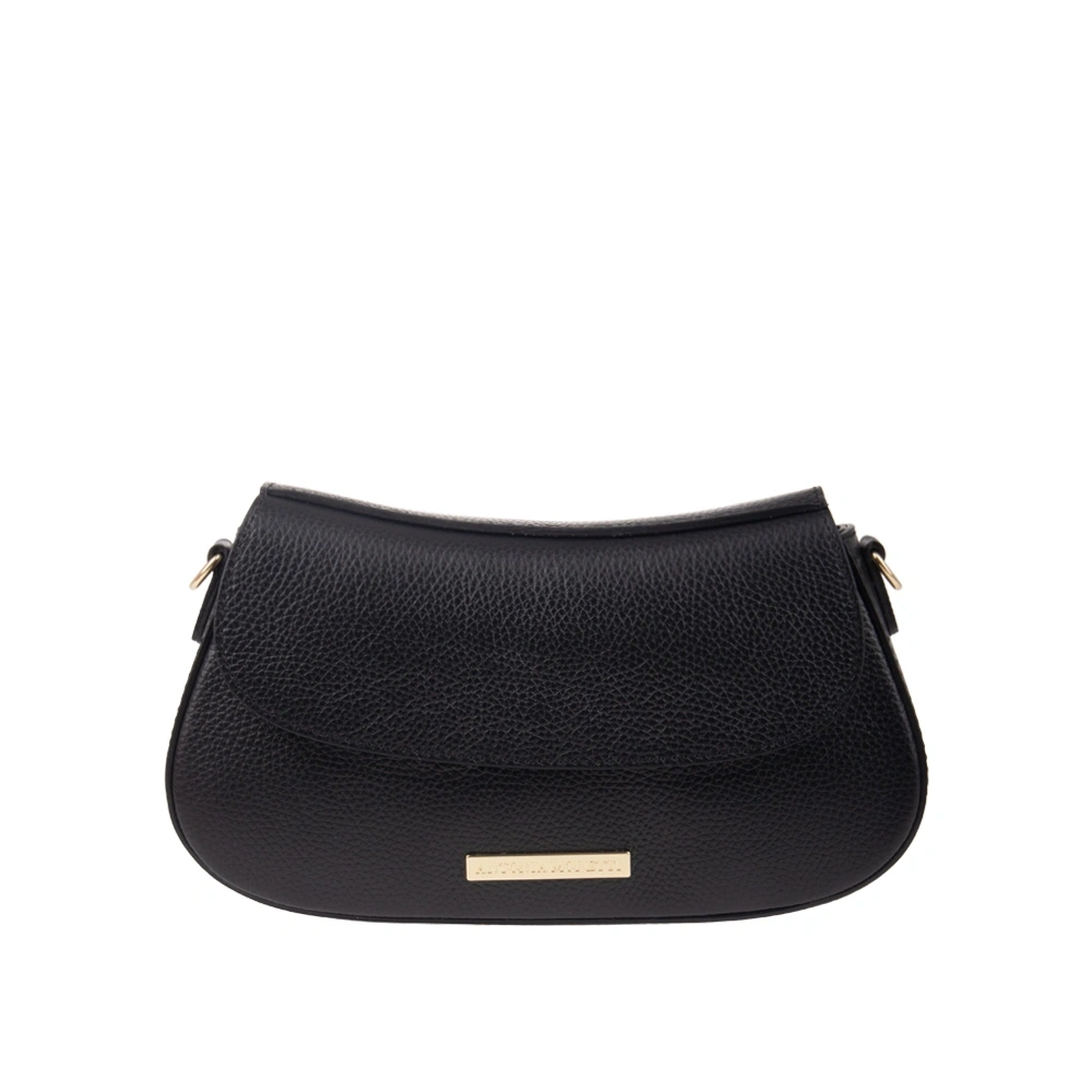 Genti de umar - Geanta de umar din piele naturala Antonia Moretti AM1743, Negru, Bagsy