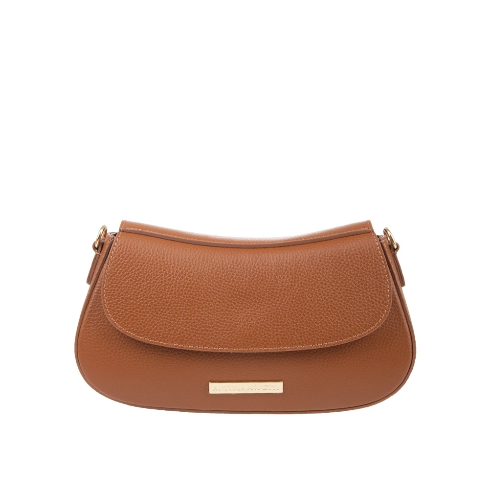 Genti de umar - Geanta de umar din piele naturala Antonia Moretti AM1743, Cognac, Bagsy