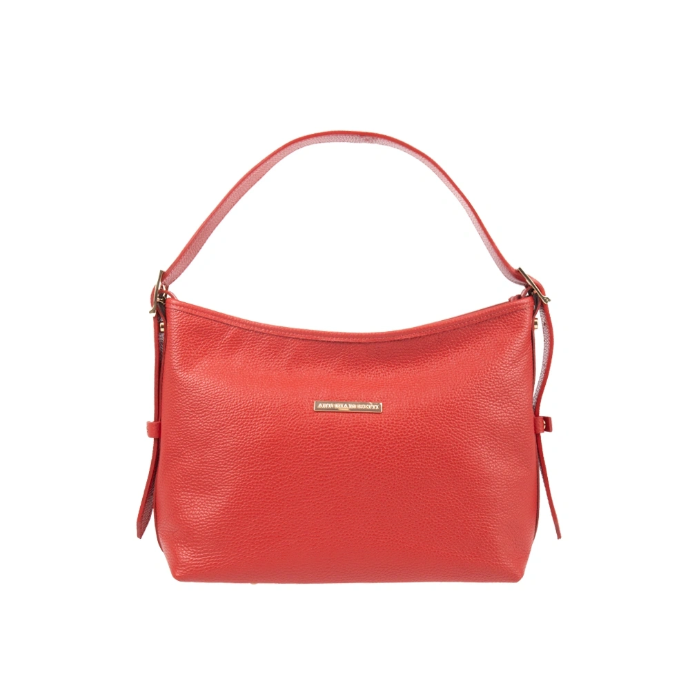 Genti de umar - Geanta de umar din piele naturala Antonia Moretti AM1763, Rosu, Bagsy